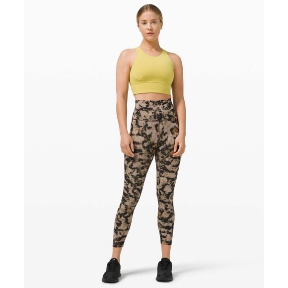 Lululemon Wunder Train High-Rise Tight 25" Dispersed Light Raw Linen Multi - Picture 2 of 13